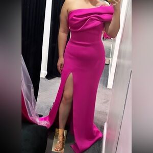Long pink dress